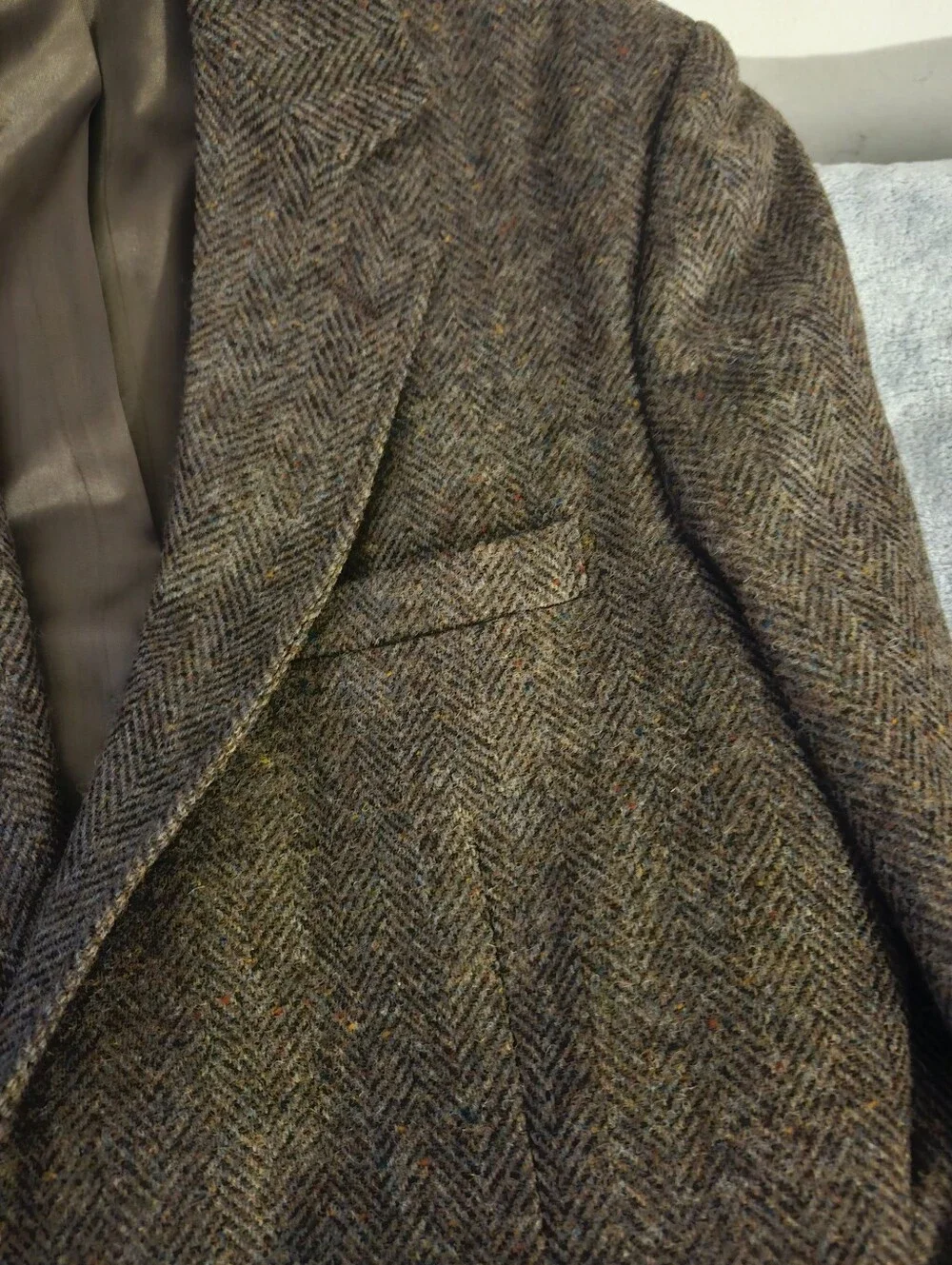 Vintage Imperial by Haggar Herringbone Wool Sport Coat Blazer Size :42L